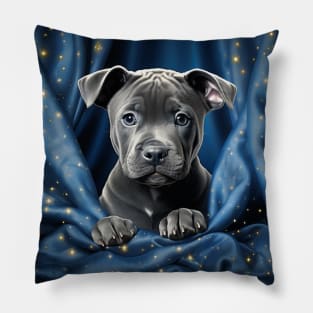 Blue nose Staffy puppy Pillow