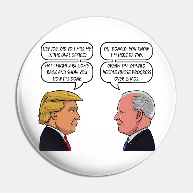 The Political Showdown: Leaders' Face-Off - A Cartoonish Perspective Pin by Creativoo