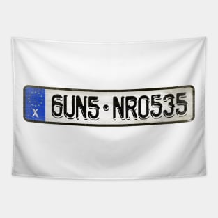 6UN5 NR0535 - License Plate Tapestry