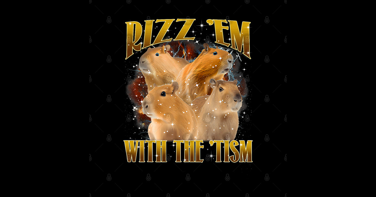 Autism Rizz Em With The Tism Meme Autistic Capybara 2 - Capybara ...