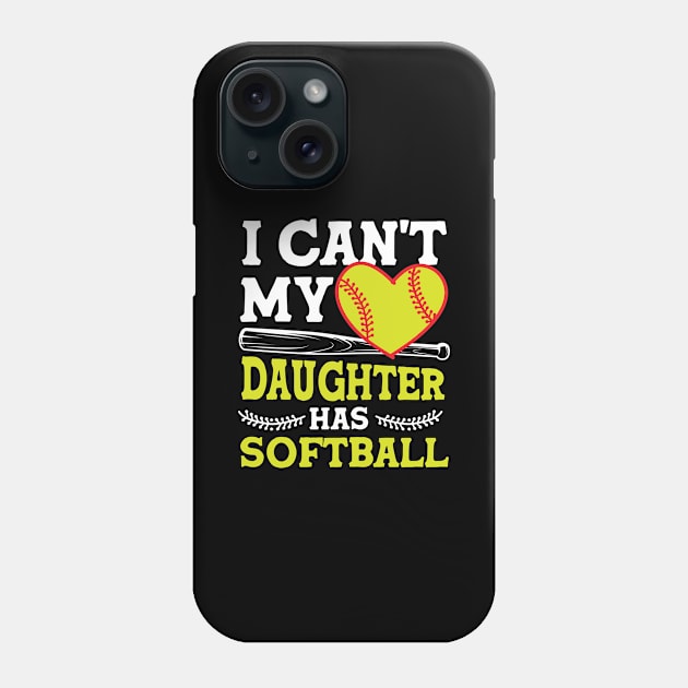 Softball Sport Dad Softball Mom Phone Case by Humbas Fun Shirts