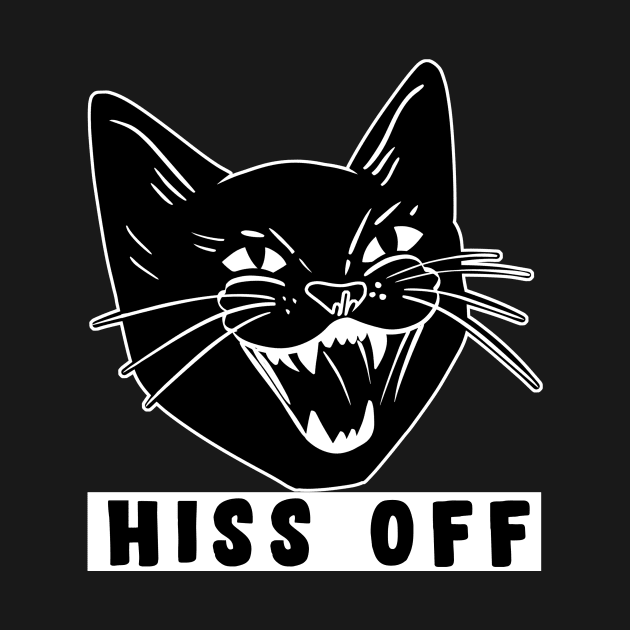 Hiss Off Black Cat by SusanaDesigns