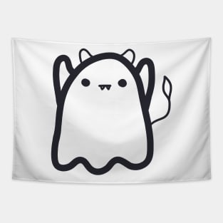 cute devil halloween sheet ghoast design Tapestry