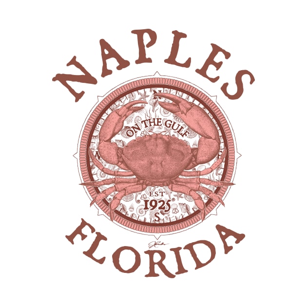 Naples, Florida, Stone Crab on Wind Rose by jcombs