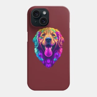 Cute Golden Retriever Melty Watercolor Drawing Phone Case