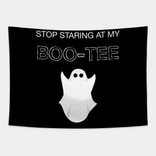 Stop Staring At My Boo Tee Halloween Tapestry