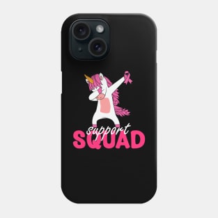 Breast Cancer Awareness Shirt For Women unicorn Support Squad Phone Case