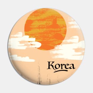 Korea Vintage travel poster Pin