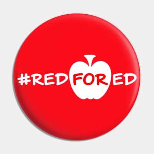 red for ed (white apple) Pin