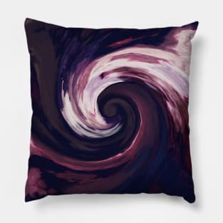 Fluid Pour Ocean Wave Burgundy and Purple Pillow