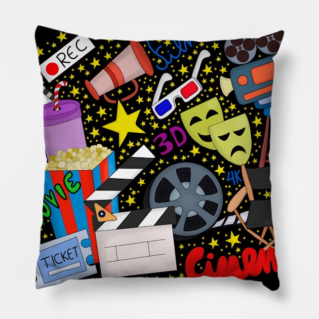 Movie Universe for Cinephiles Pillow by DiegoCarvalho