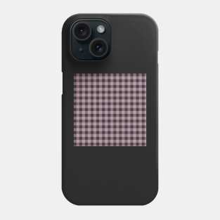 Gingham   by Suzy Hager        Amari Collection 107    Shades of Grey, Violet and Brown Phone Case