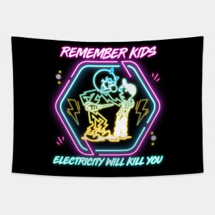 NEON LAMP  REMEMBER KIDS Tapestry