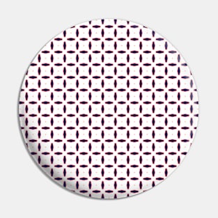 White Symmetric Splendor Geometric Pattern Pin