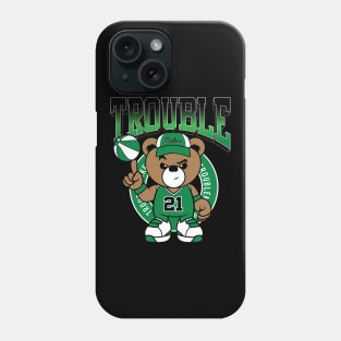 Teddy bear basketball tee Phone Case