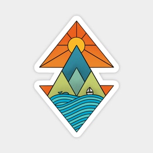 Nature ocean and mountains Magnet