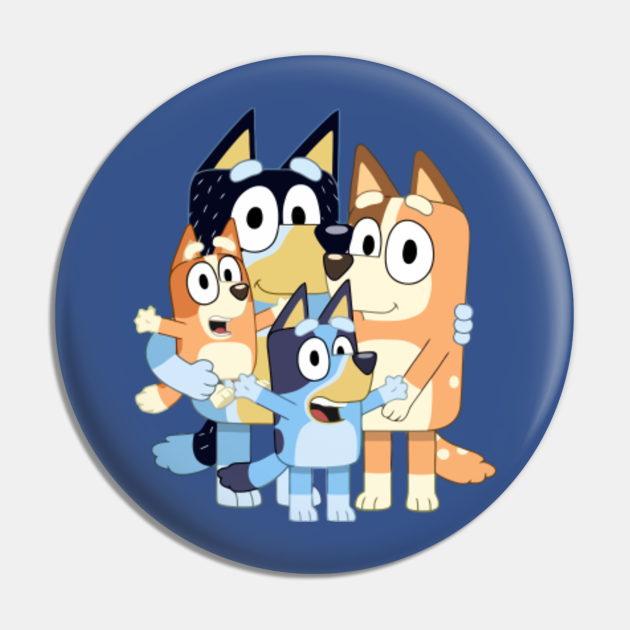 Bluey family Bluey Pin TeePublic