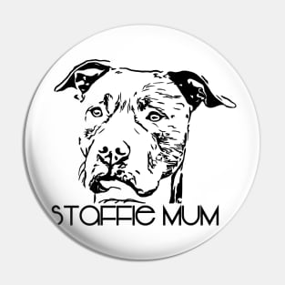 Staffie Mum Design Pin