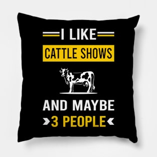 3 People Cattle Show Pillow