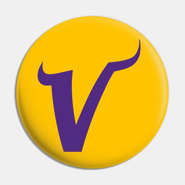 Minnesota Vikings "V" Pin by FigAlert