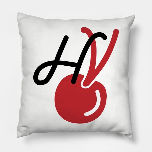 Horror Virgin Logo (Black) Pillow by HorrorVirgin