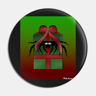 Christmas Present Spider (Plain/Background) Pin