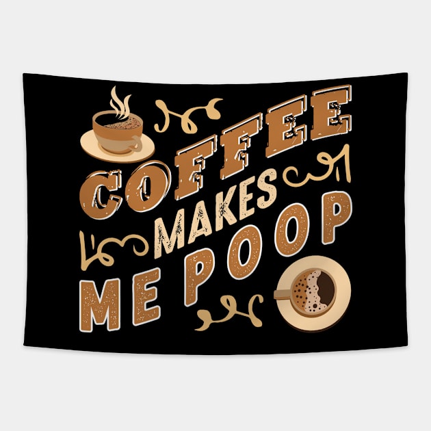 Quote Coffee Makes Tapestry by Saldi