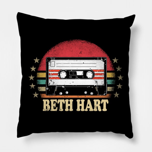 Design Proud Beth Name Birthday 70s 80s 90s Color Pillow by Skateboarding Flaming Skeleton