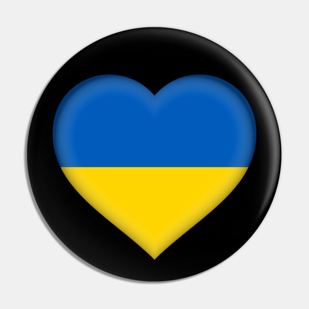 Ukraine Flag Heart - Ukranian Flag - Heart Shaped Ukrainian Flag Pin by The lantern girl