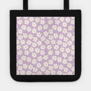 groovy retro y2k 2000s big flower power 1960s 60s 70s danish aesthetics coconut girl ditsy daisies peach pastel pink lilac Tote