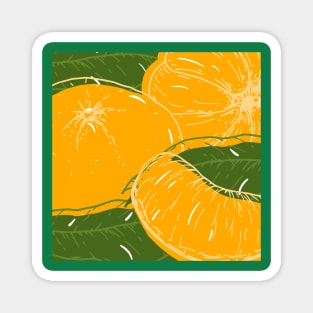 Fifty Shapes of Mandarin with Leaves Magnet