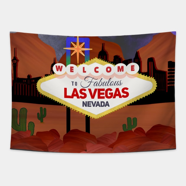 Las Vegas Tapestry by Milasneeze