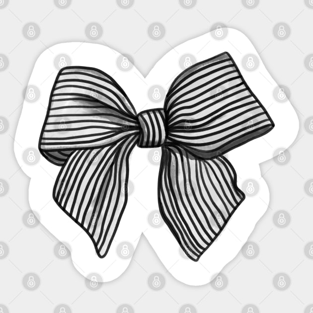 White Coquette Ribbon Bow | Sticker