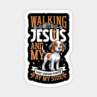 Jesus and dog - Braque Saint-Germain Magnet