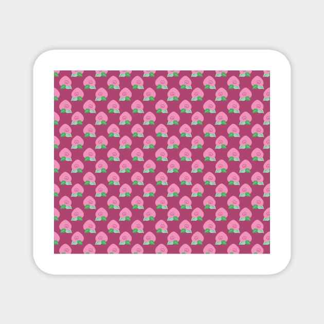 Mauve Peach Fruit Pattern Magnet by saradaboru