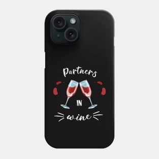 "Partners in wine on black Phone Case