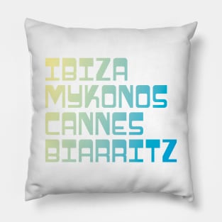 Holiday Beach Shirt / Ibiza Mykonos Cannes Biarritz Pillow