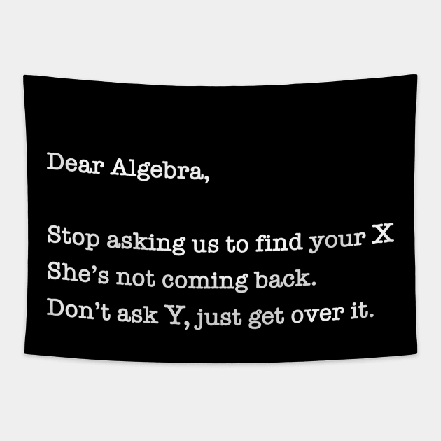 Dear Algebra, Tapestry by Alema Art