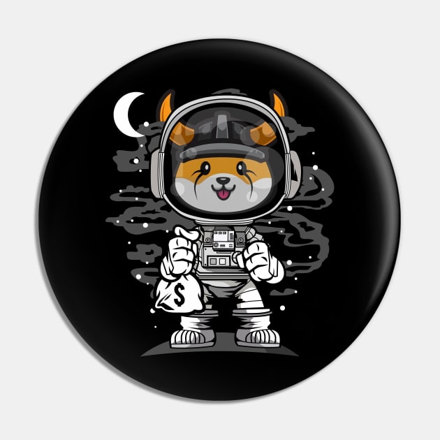 Astronaut Floki Inu Coin Floki Army To The Moon Crypto Token Cryptocurrency Wallet Birthday Gift For Men Women Kids Pin by Thingking About