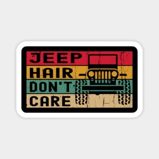 Jeep Hair Don't Care Vintage Jeep Retro Jeep Sunset Jeep Men/Women/Kid Jeep Magnet