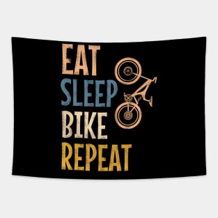 Eat sleep bike repeat Tapestry