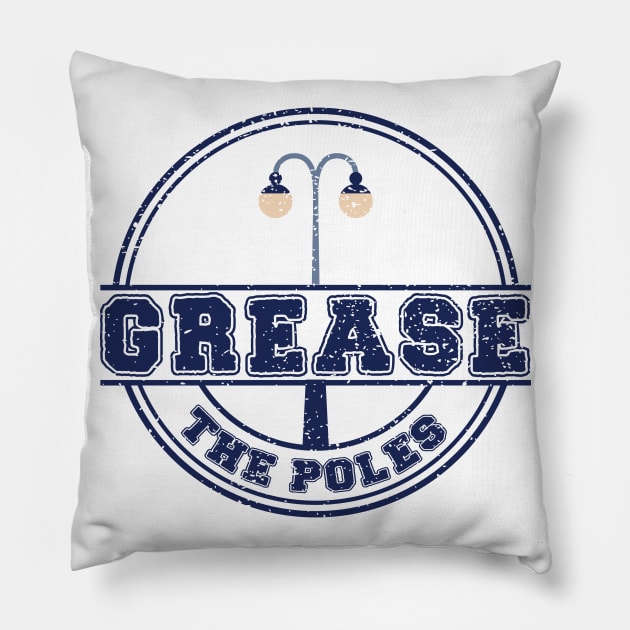 Vintage Grease The Poles Philadelphia Baseball Pillow by DesignHND