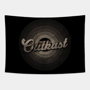 Outkast First Name Retro Tape Pattern Vintage Styles Tapestry