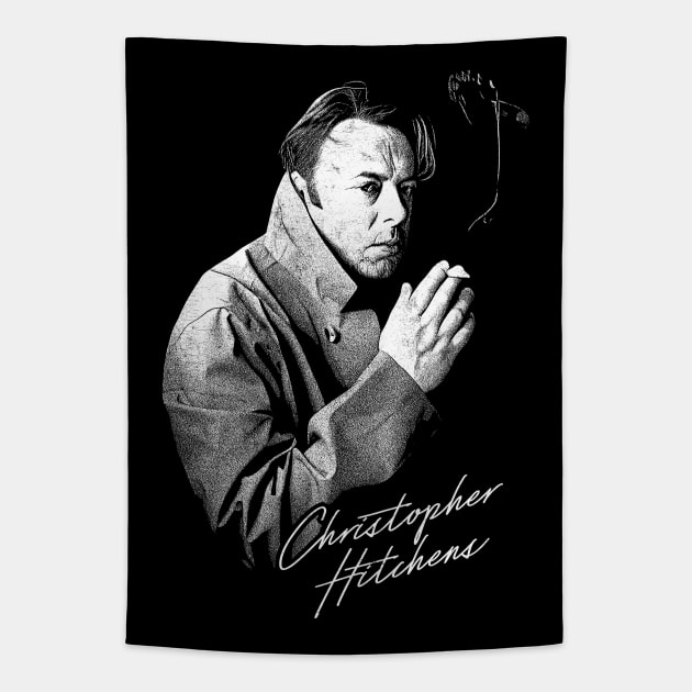 Christopher Hitchens // Retro Style Fan Design Tapestry by DankFutura