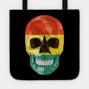 Ghana Flag Skull - Gift for Ghanaian With Roots From Ghana Tote