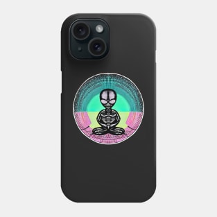 Psychic Alien Skeleton Meditating Universal Phone Case