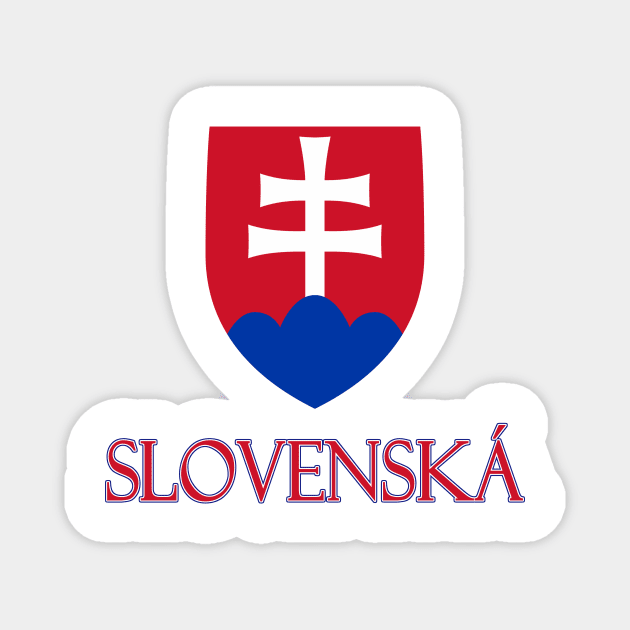 Slovakia (in Slovak) - Slovak Coat of Arms Design Magnet by Naves