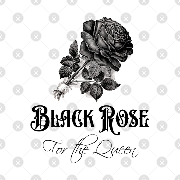 Black Rose Flower for the Queen by Biophilia