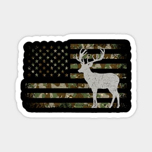 Deer USA flag camoflag  Hunting Hunter  Elk Buck vintage Magnet