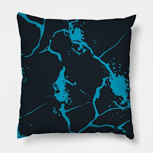 Black and Blue Textured Background, Abstract art Pillow